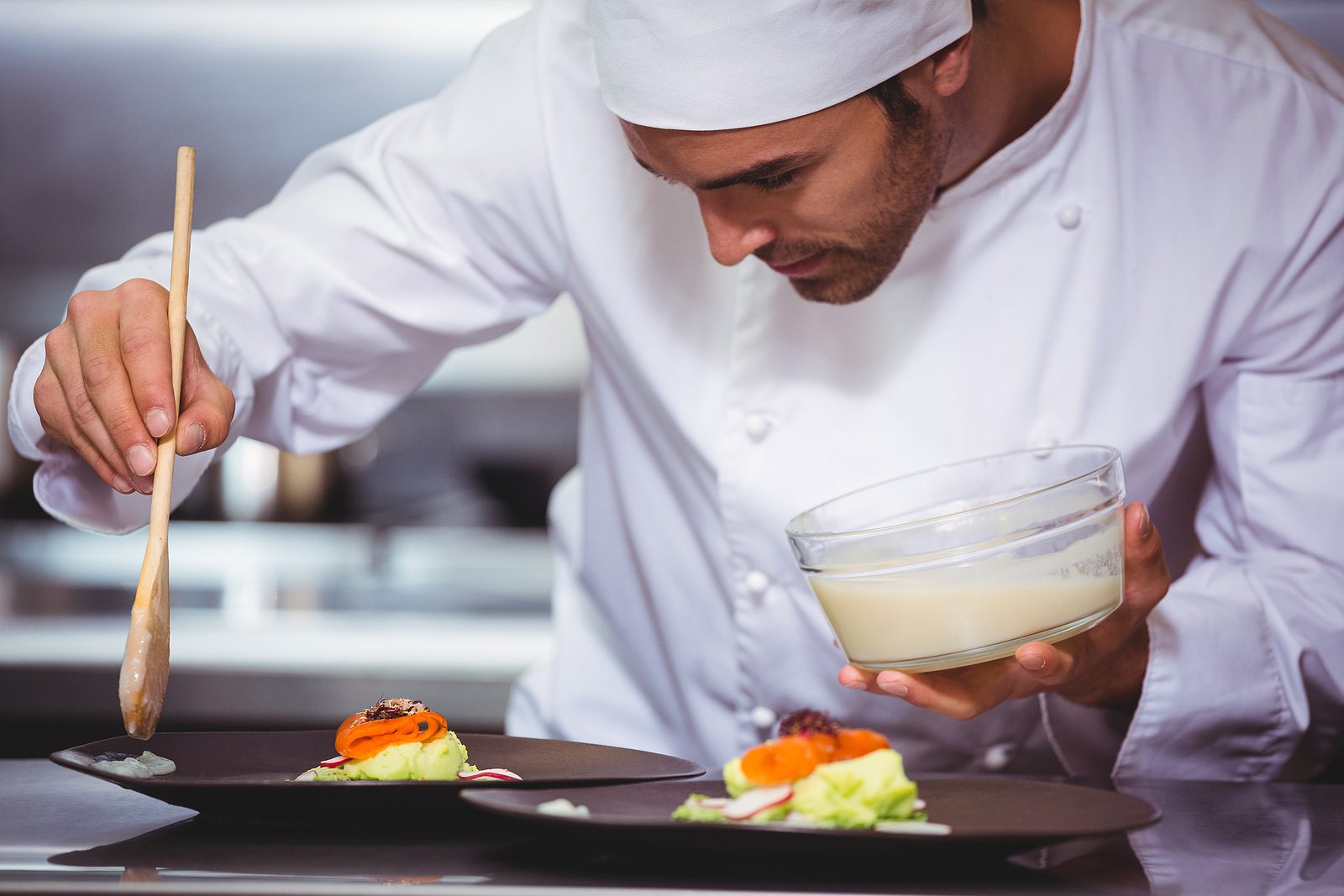 BigStock Chef Adding Drizzle to Plate